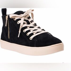 REVITALIGN Emma Black Suede Hight Tops Size 10 NWT
